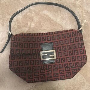 Fendi original red vintage baguette